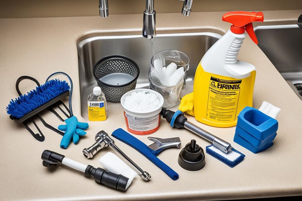 Produtos desentupidores de pias