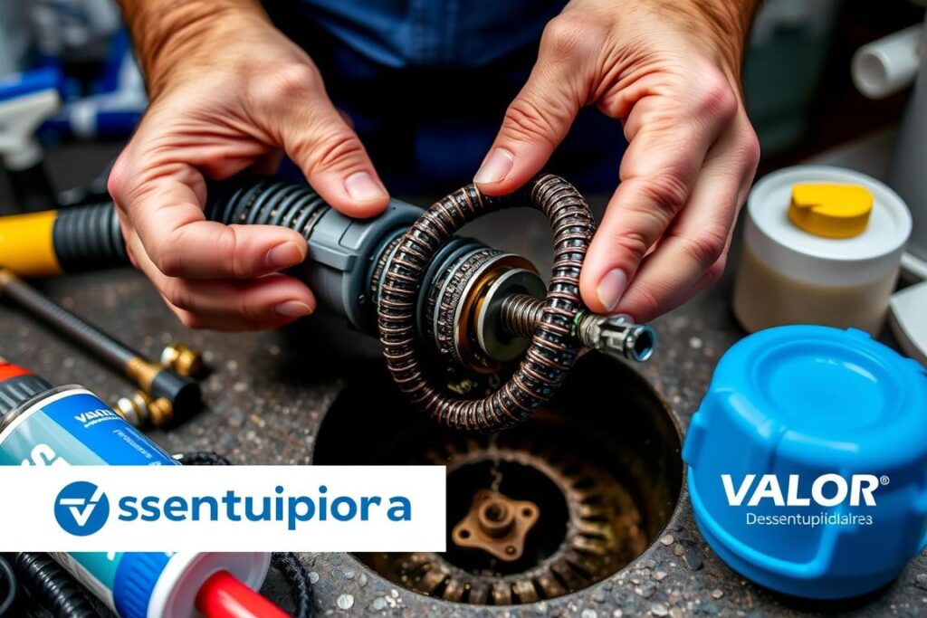 Manutenção da mola para desentupimento
