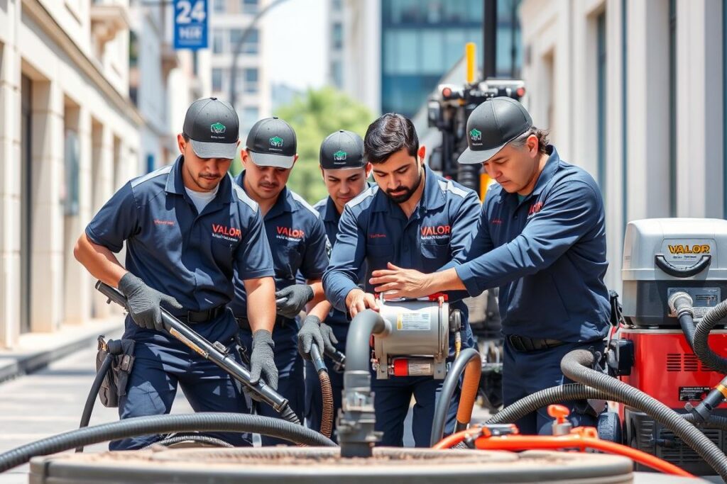 Equipe técnica especializada em desentupimento