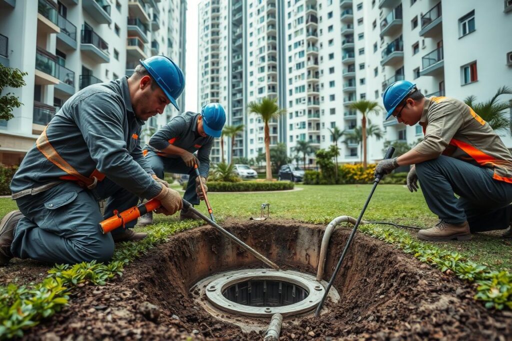 Desentupimento de esgoto em condomínio Desentupimento de esgoto em condomínio