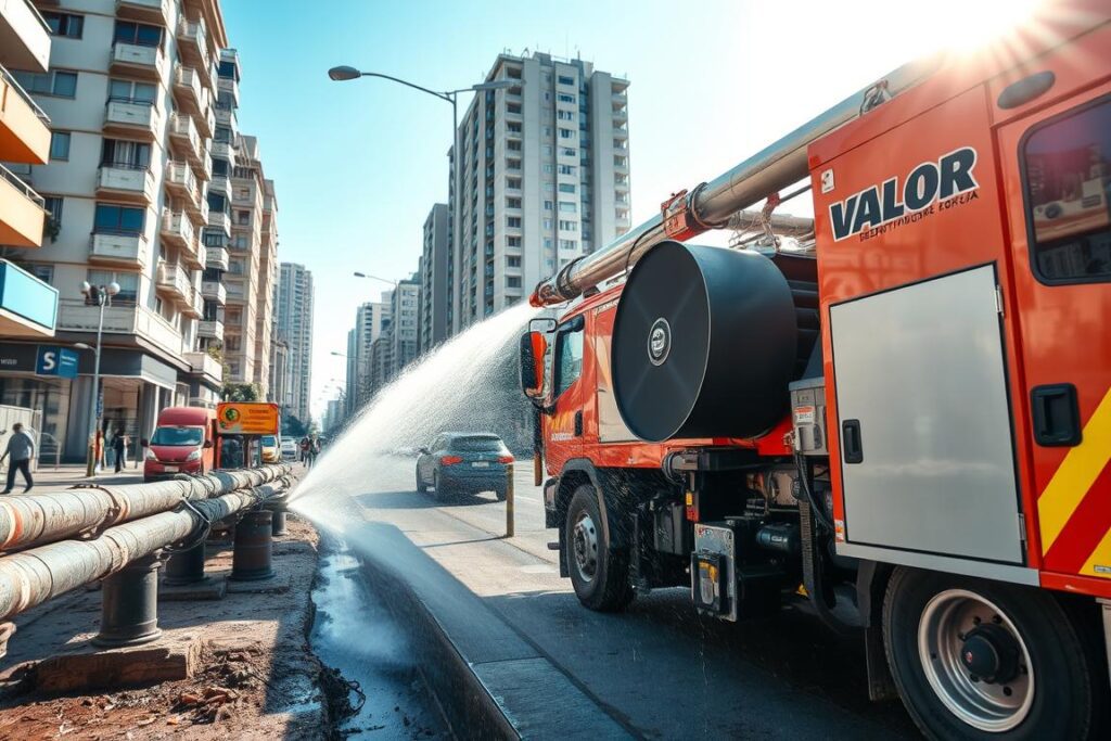 Hidrojateamento na Zona Norte