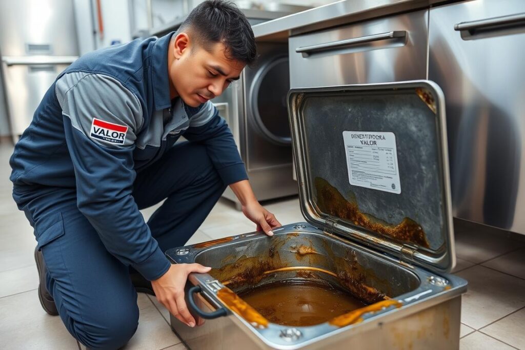 Manutenção de caixa de gordura Manutenção de caixa de gordura