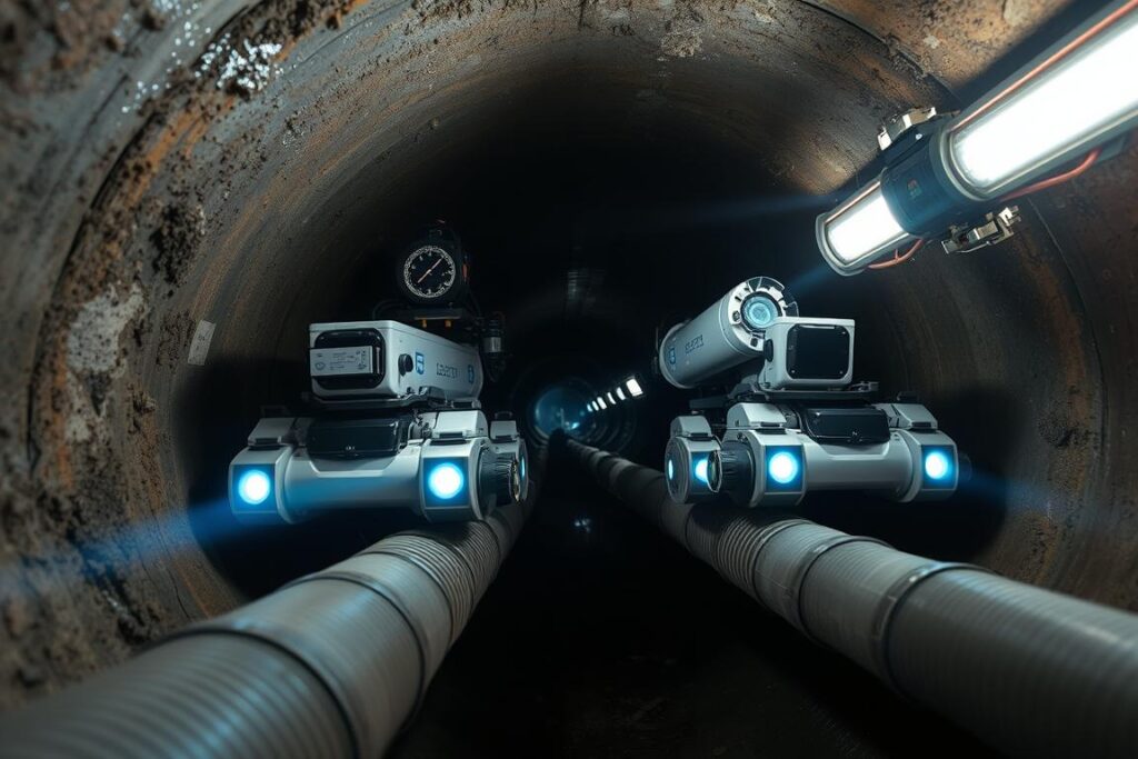 desentupidores robóticos em ação desentupidores robóticos em ação