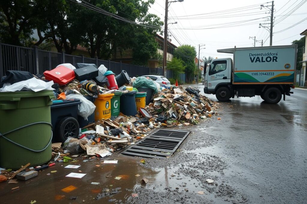 remoção de resíduos inadequada causando problemas de drenagem remoção de resíduos inadequada causando problemas de drenagem