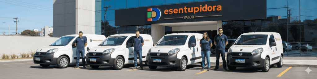 Equipe e empresa da desentupidora valor